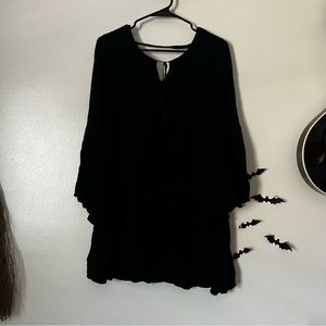 Cottage Witch Bell Sleeve Goth Dress